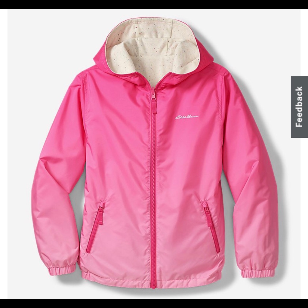 Brand New Eddie Bauer Pink Reversible Jacket